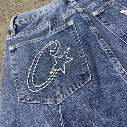 Short Corteiz in Denim Jeans