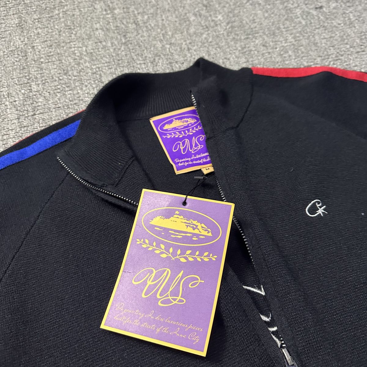 Corteiz Cream Knit Zip Up Fleece