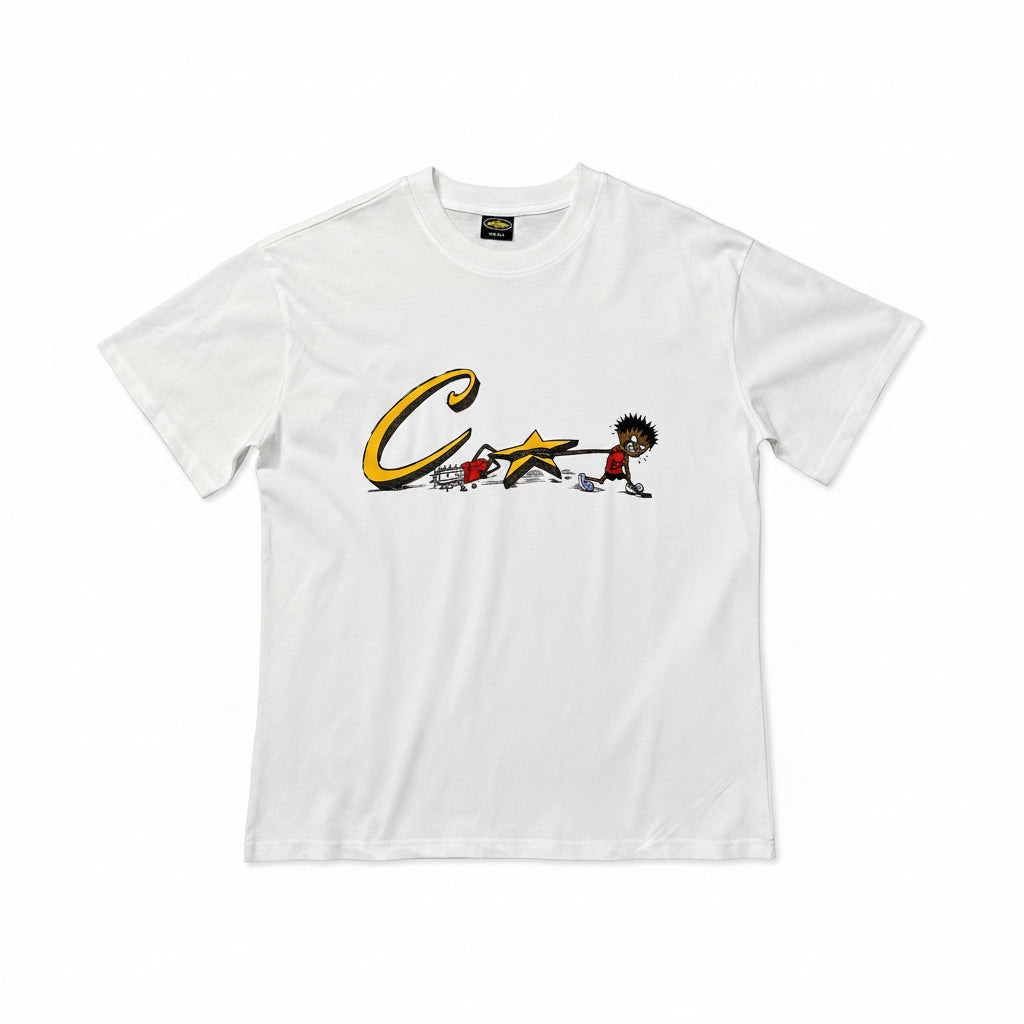 Corteiz Chainsaw Tee White