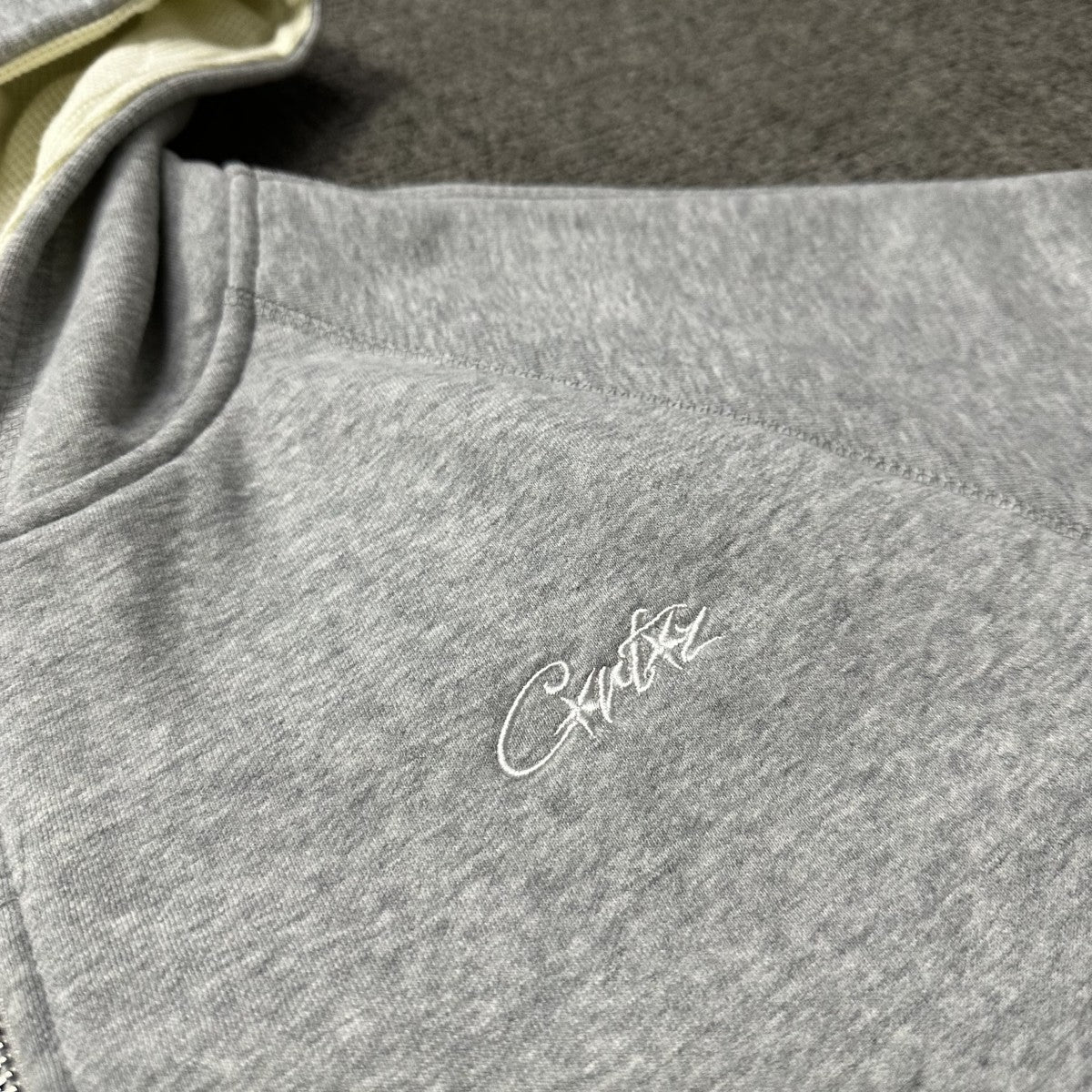 Corteiz HMP Thermal Zip Up Gray Hoodie