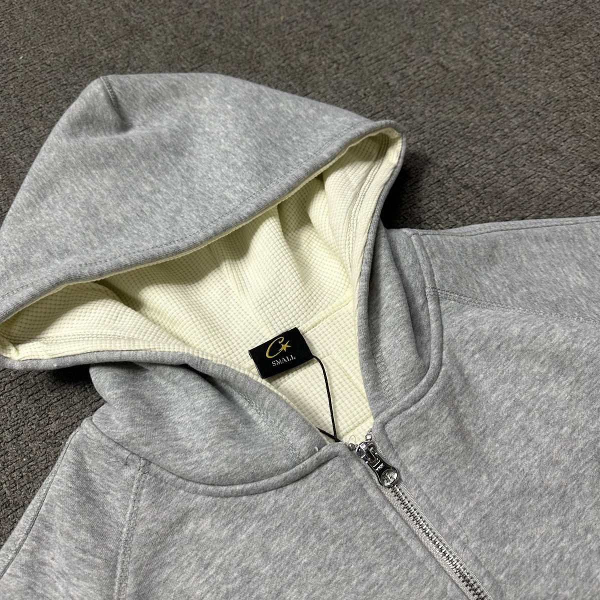 Corteiz HMP Thermal Zip Up Gray Hoodie