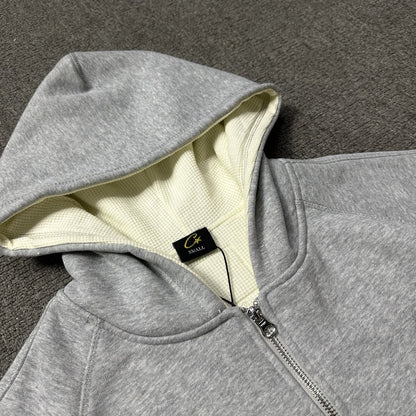 Corteiz HMP Thermal Zip Up Gray Hoodie