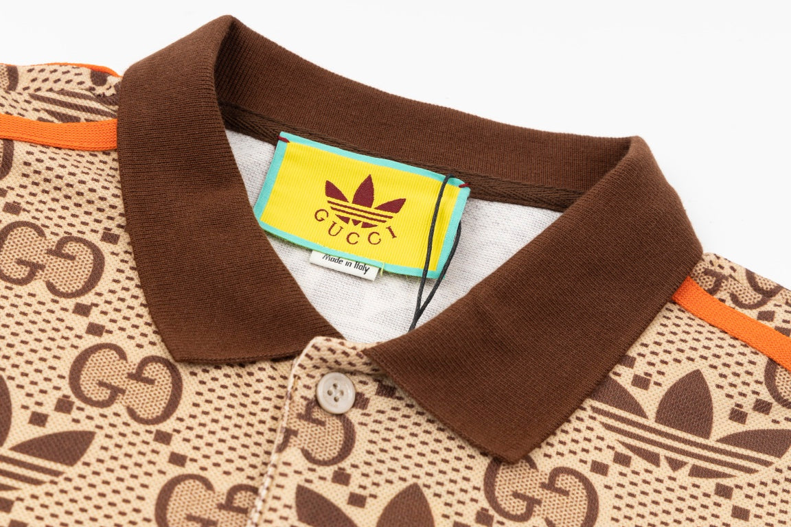 Gucci Trefoil Polo Shirt Beige