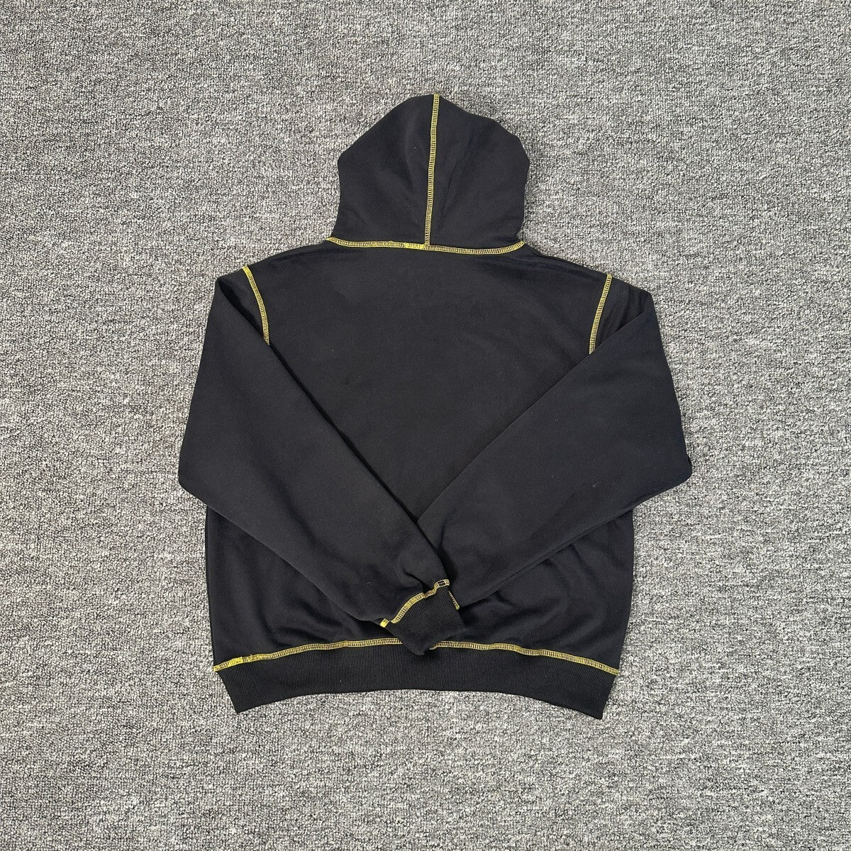 Corteiz Alcatraz Contrast Hoodie Black Yellow