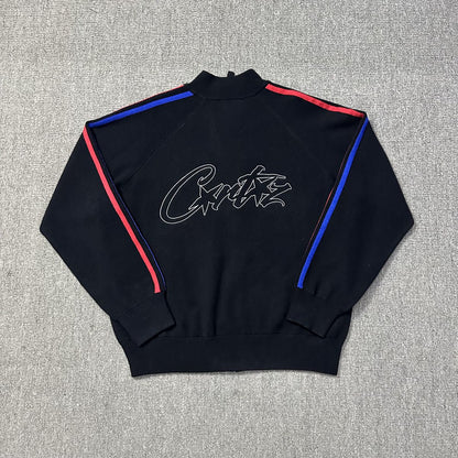 Corteiz Cream Knit Zip Up Fleece