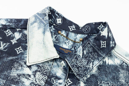 Louis Vuitton Monogram Bandana Short-Sleeved Denim Shirt