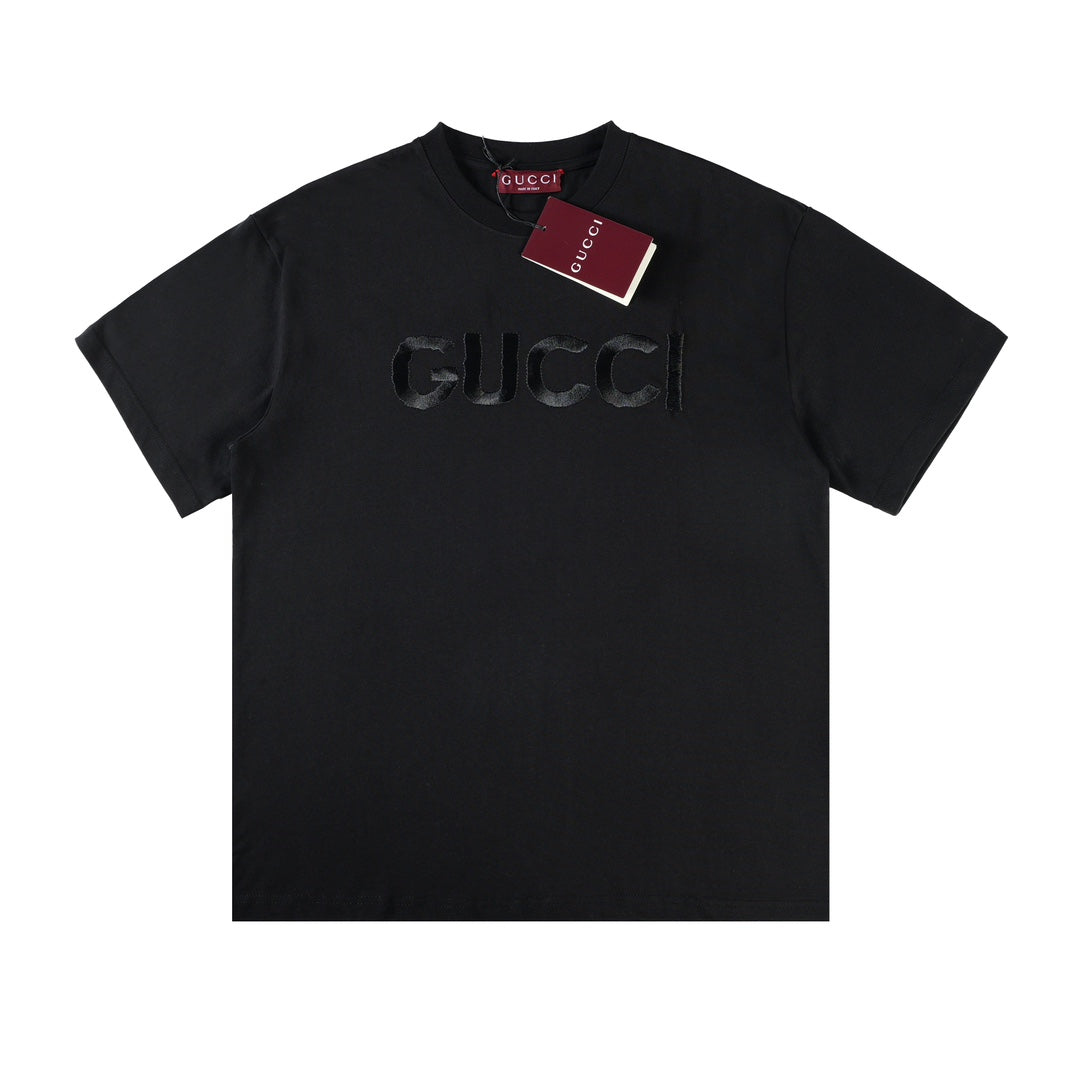 Gucci Cotton jersey T-shirt with embroidery in black