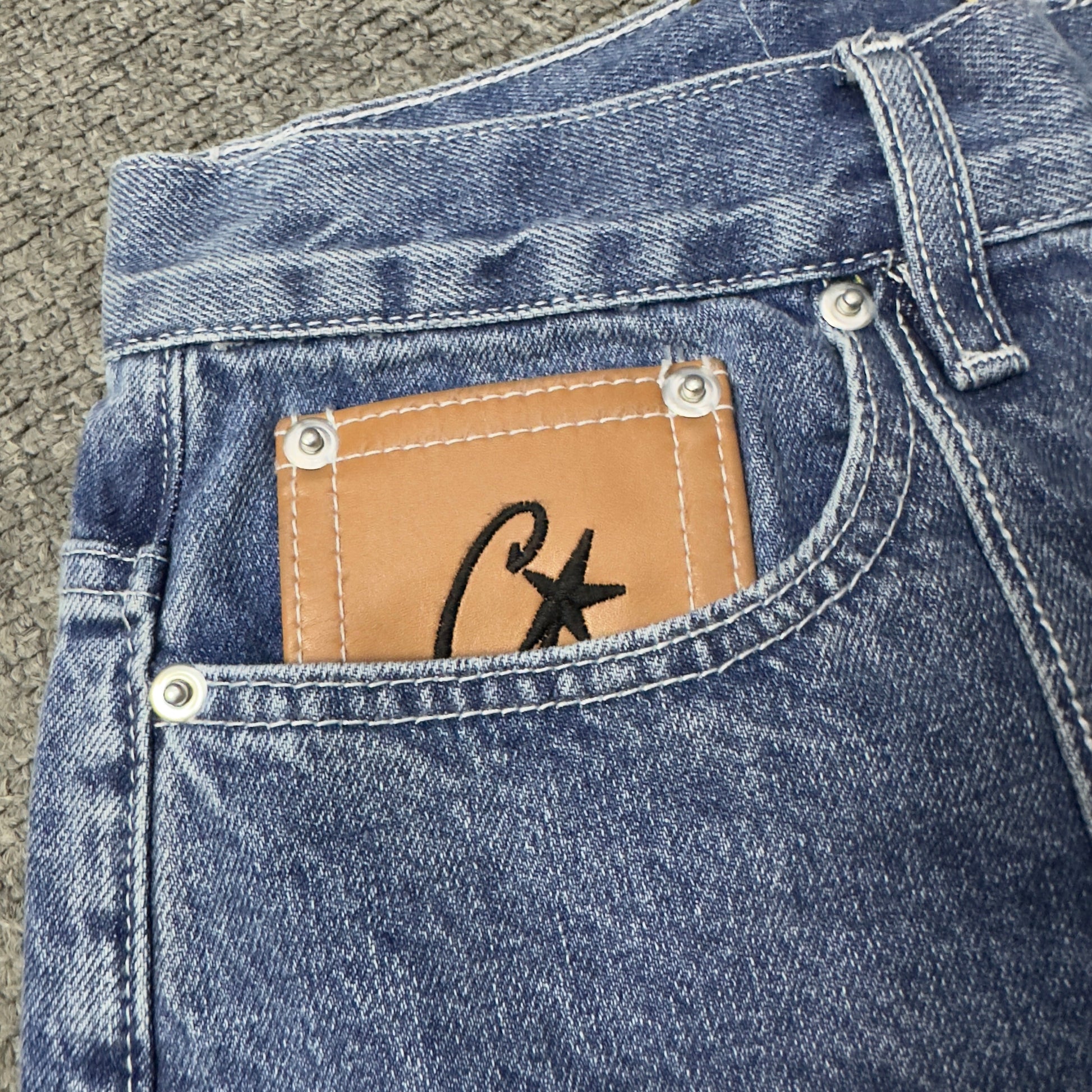 Short Corteiz in Denim Jeans