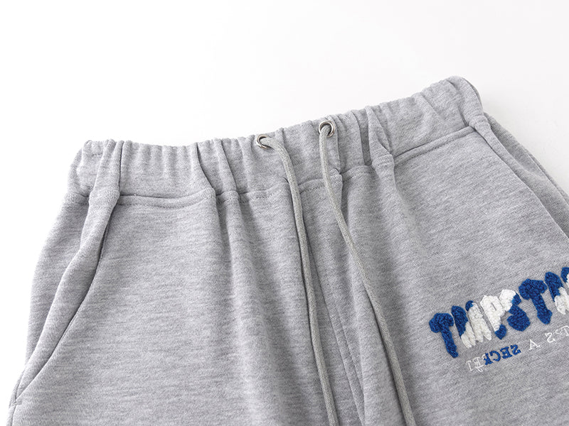 Trapstar Chenille Short Set Grey/Blue
