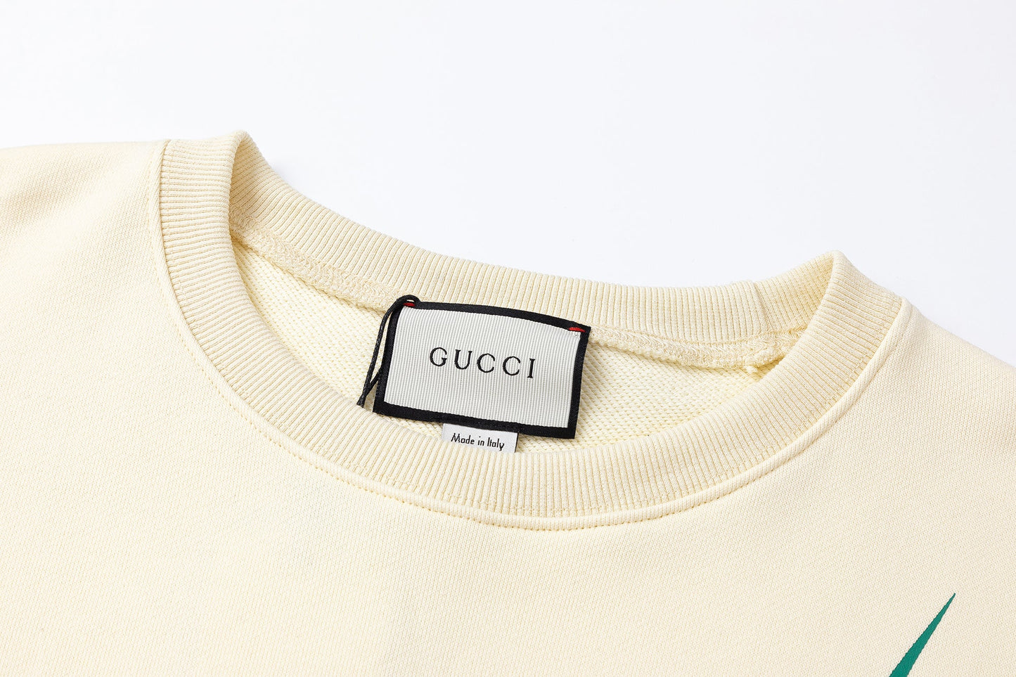 White Cotton With Gucci Blade Print