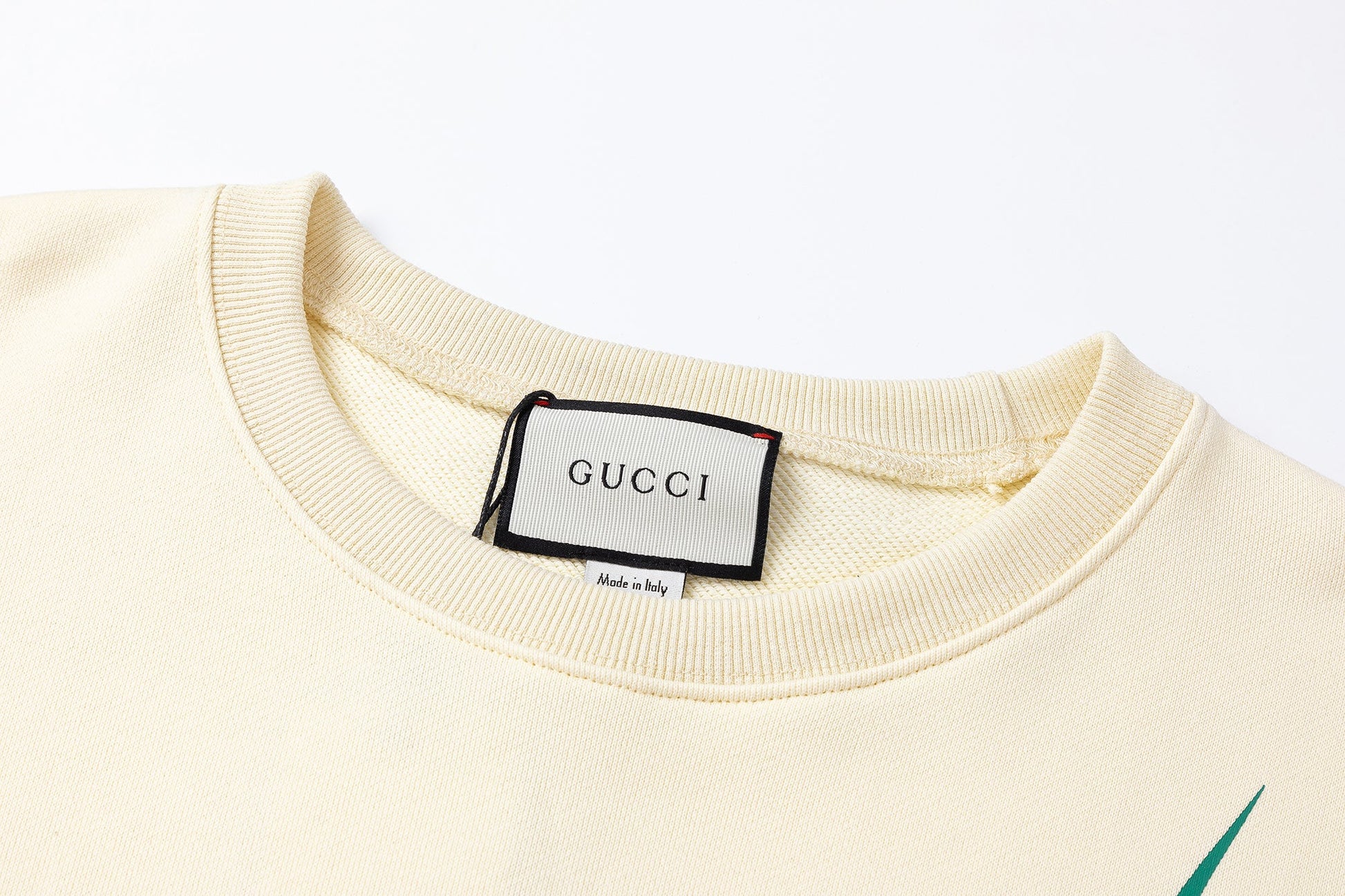 White Cotton With Gucci Blade Print